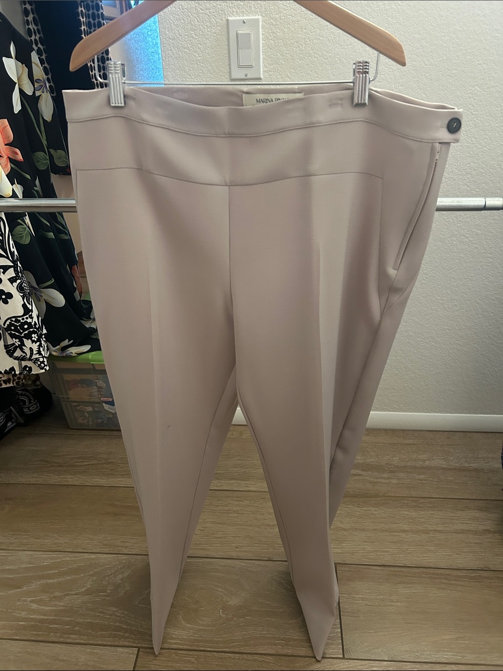 Marina Rinaldi Light Beige Tailored Ponte Trousers